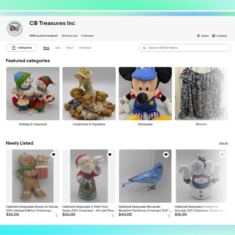 CB Treasure eBay Store